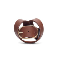 Rey Leather Waist Belt, Cognac
