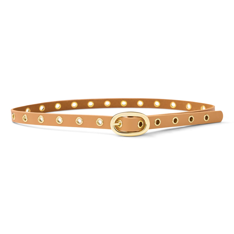 Eden Grommet Belt, Fawn