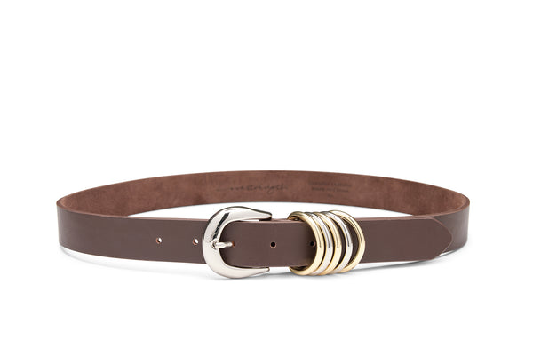 NWT, Love Strength Woman\'s Genuine Leather Belt, Size Large Nova Leather Belt, Vintage Brown – LOVESTRENGTH BELTS main image 4