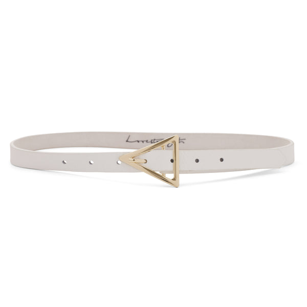 Freya Leather Belt, White