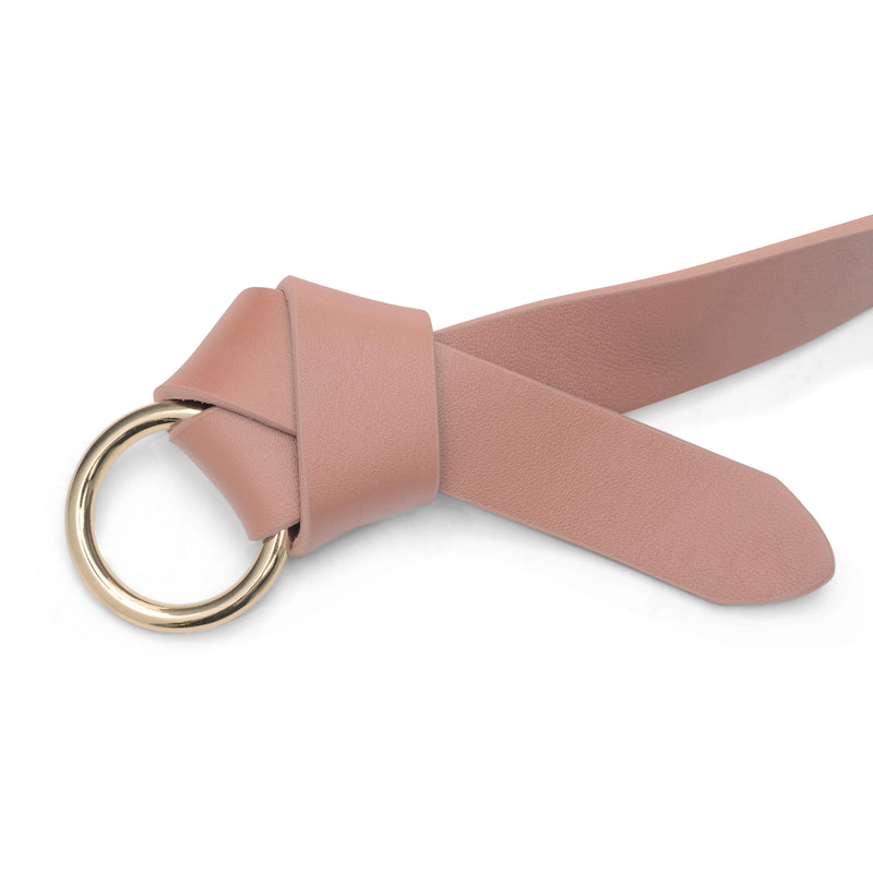 Alcott Leather Belt, Ruby Tan