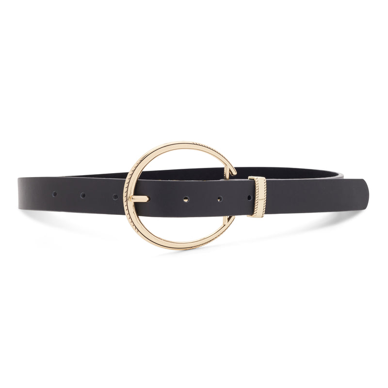 Portofino Leather Belt, Black
