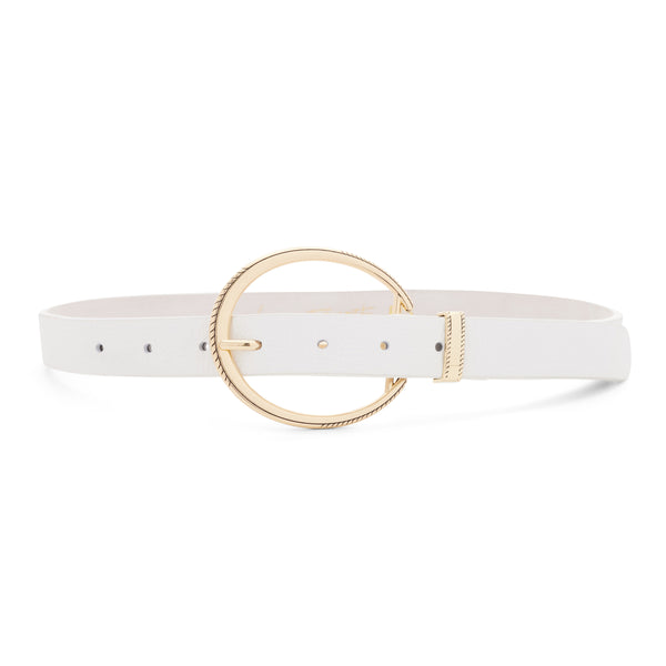 Portofino Leather Belt, White